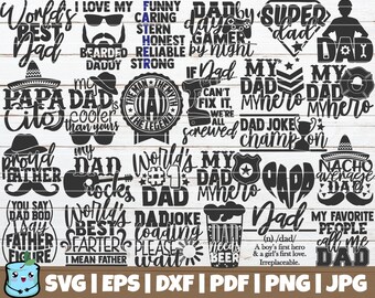 Download Art Collectibles Clip Art Cut File Commercial Use Instant Download Clipart Father S Day Funny Sayings Vector Printable 23 Designs Dad Quotes Svg Bundle