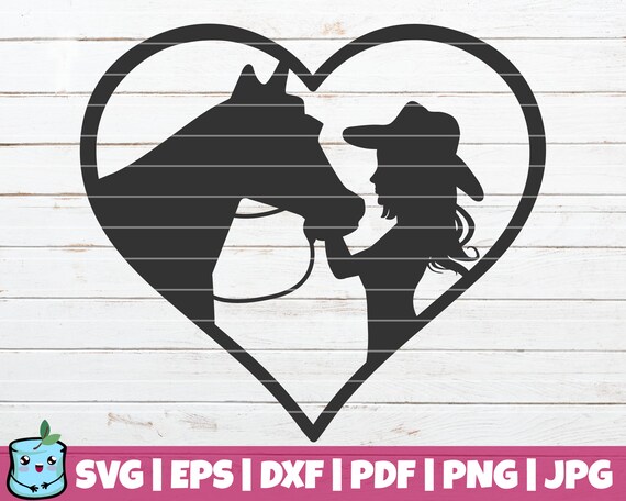 Download Girl Kissing Horse Svg Cut File Commercial Use Instant Etsy PSD Mockup Templates