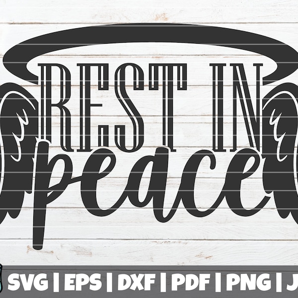 Rest In Piece SVG Cut File | instant download | commercial use | vector clip art | Memorial SVG | In Memory Of | RIP Cut File