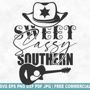 Süße freche südliche SVG-Schnittdatei, Liebes-Country-Musik SVG für Cricut Silhouette, druckbare PNG für Hemden, Tassen, Handwerk