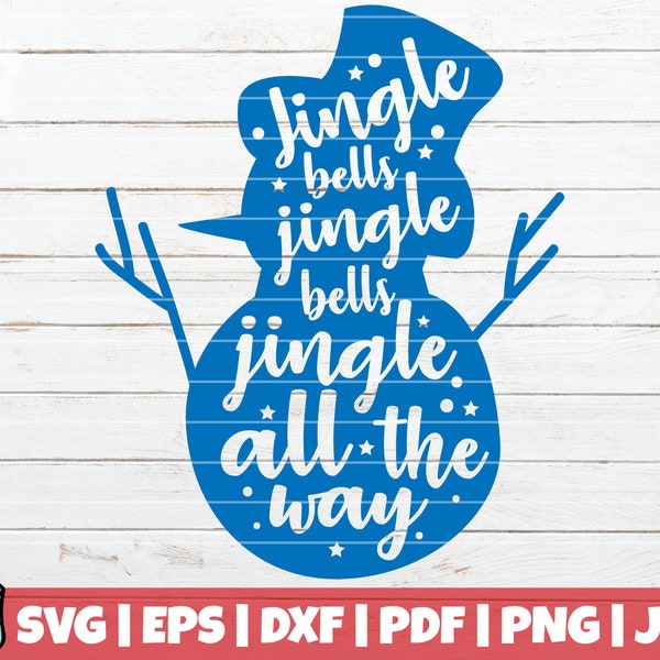 Jingle Bells Jingle Bells Jingle All The Way SVG Cut File | instant download | commercial use | vector | Christmas shirt print | Holiday svg