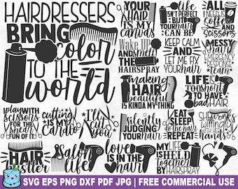 Hairdresser SVG Bundle, Funny Hairdresser SVG Cut File for Cricut