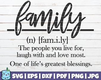 FAMILY Definition Typography Inspirational Funny Wall Art Print Poster Gift Idea 
