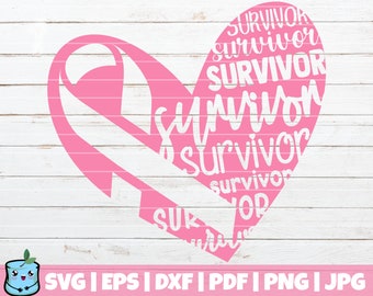 Cancer Survivor Heart SVG Cut File | commercial use | instant download | printable vector clip art | Cancer Awareness | Fight Cancer SVG