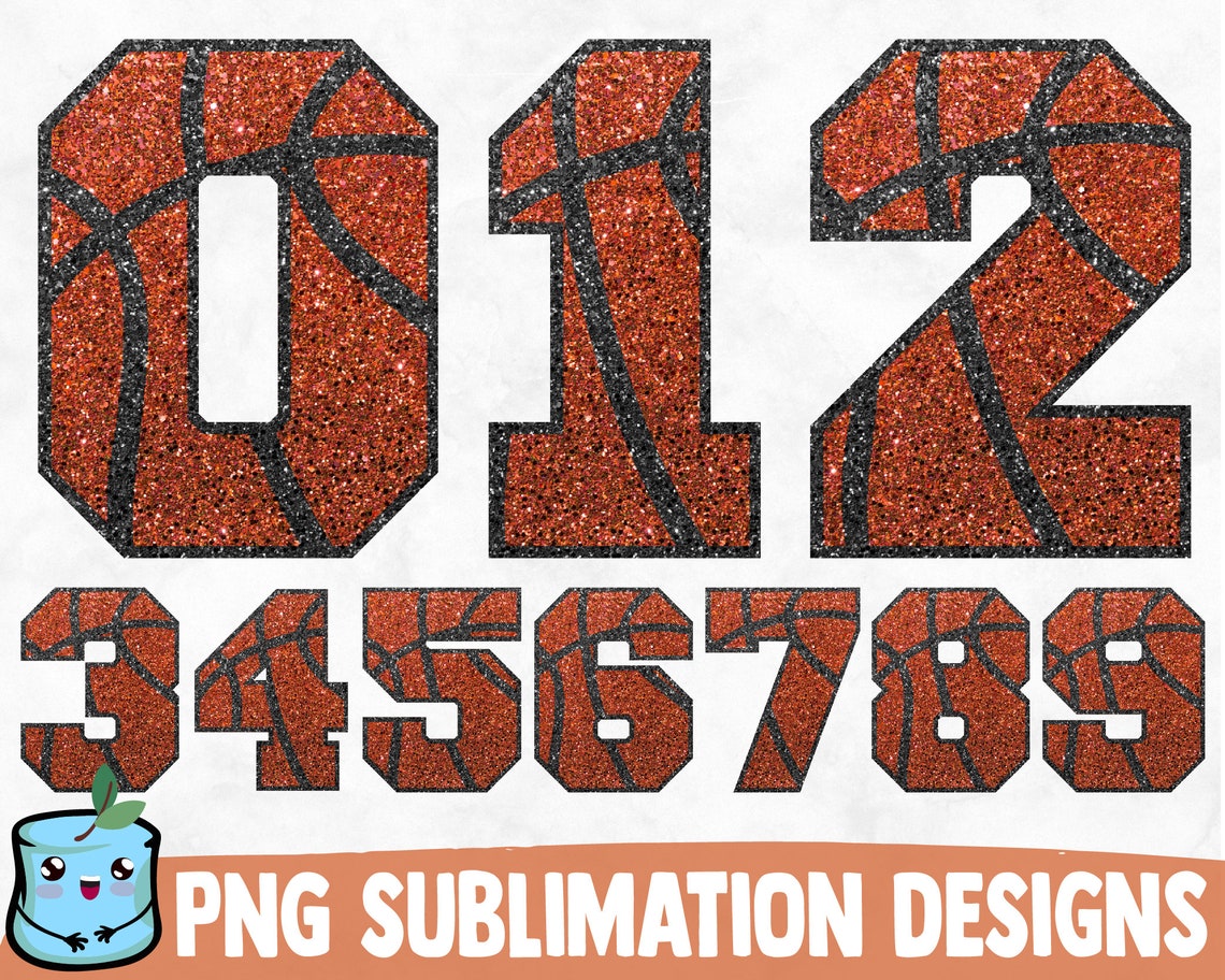 Glitter Basketball Sublimation Numbers 26 Basketball Numbers | Etsy