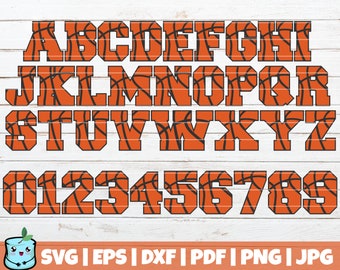 Basketball SVG Letters and Numbers | SVG Cut file | commercial use | instant download | Basketball font | Basketball Alphabet | sport font