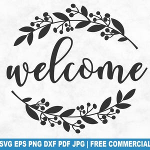 Panneau de bienvenue SVG coupe fichier, paillasson maison familiale SVG pour Silhouette Cricut, tapis de bienvenue drôle PNG imprimable pour chemises tasses artisanat