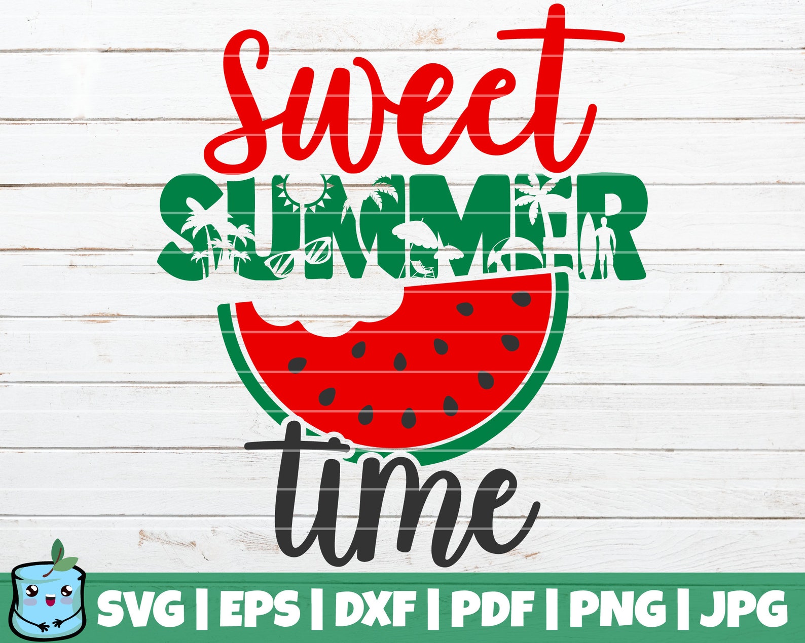 Watermelon SVG Bundle Summer SVG Cut Files Commercial Use - Etsy