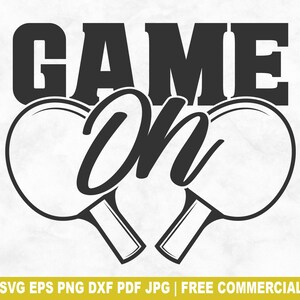 Jeu sur fichier coupe SVG, ping-pong drôle SVG pour Silhouette Cricut, ping-pong PNG imprimable pour chemises tasses artisanat