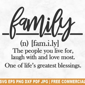 Familie Definition SVG-Schnittdatei, lustige Familie Freunde Definition SVG für Cricut Silhouette, Erklärung druckbare PNG für Hemden Tassen Kunsthandwerk