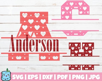 Love Monogram Letters SVG Cut File | SVG Bundle | commercial use | instant download | printable vector clip art | Monogram SVG Font