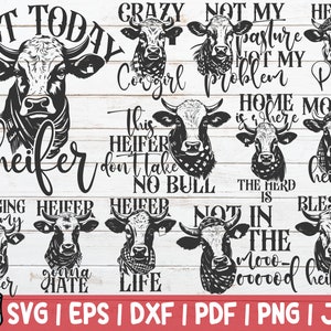 Heifer SVG Bundle | Farm Life SVG Cut File | instant download | commercial use | Funny Cow Print | Farmer