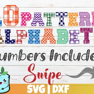 10 file di taglio SVG con alfabeto e numeri, lettere per Cricut Silhouette, file di taglio vettoriale, font stampabile PNG per magliette, tazze e lavori artigianali