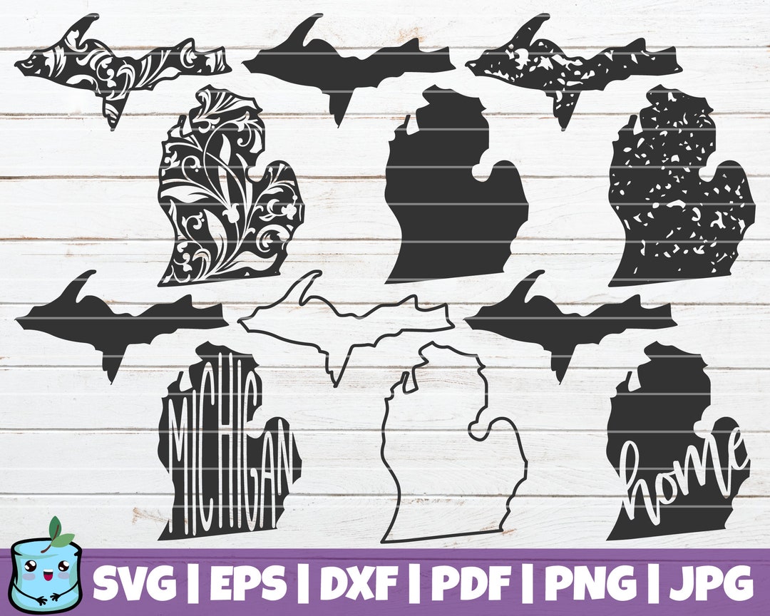 Michigan State SVG Bundle SVG Cut Files Commercial Use Instant Download ...