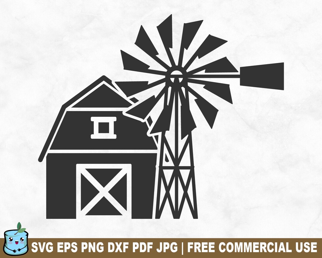 Farm Windmill SVG Cut File, Farmhouse Farming Farmer SVG for Cricut ...