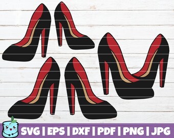 4 High Heels SVG Cut Files | commercial use | instant download | printable vector clip art | stilettos svg bundle