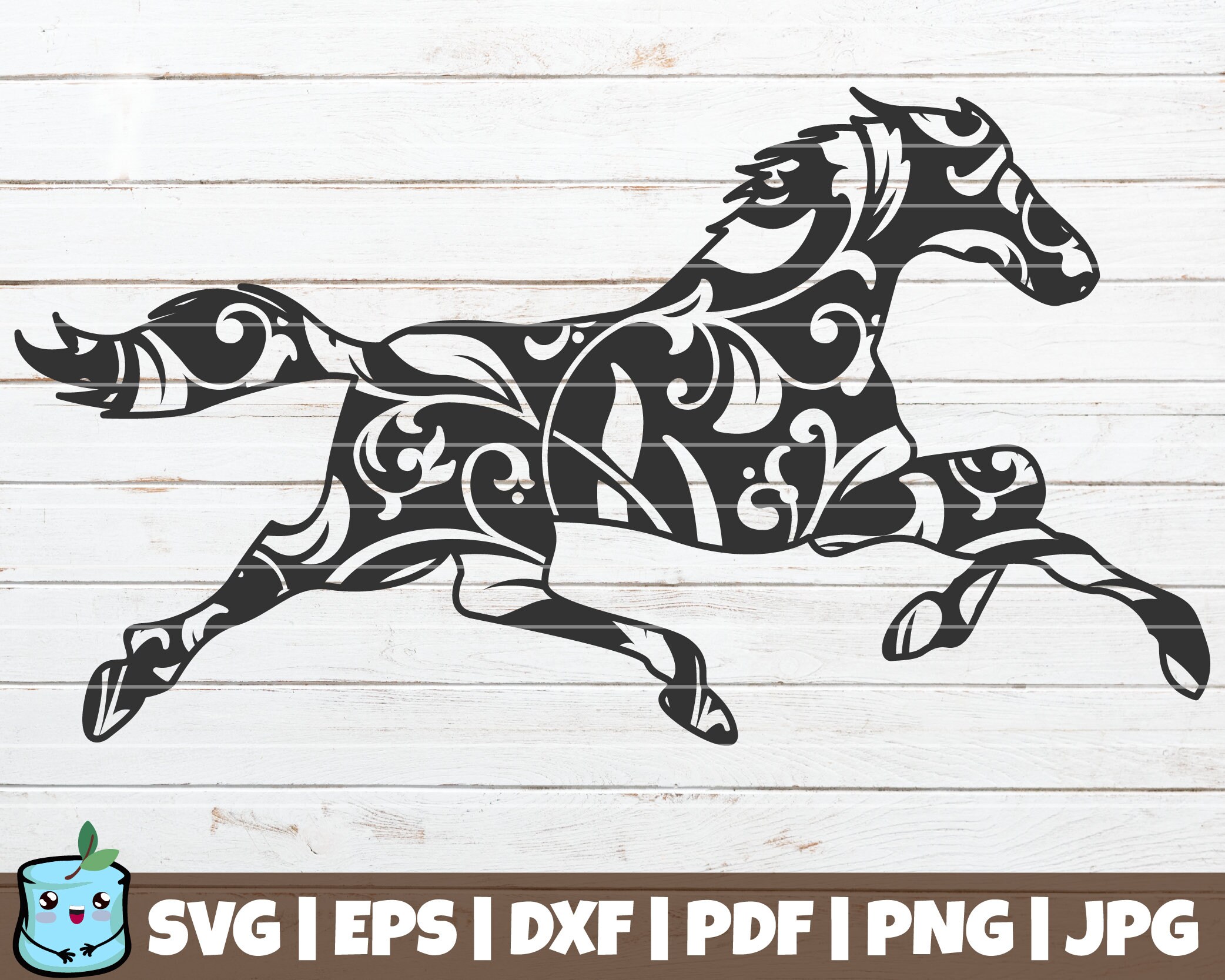 Download Mandala Horse SVG Cut File commercial use instant download | Etsy