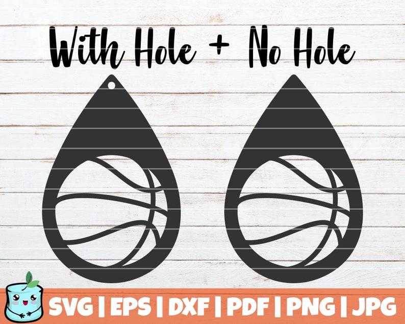 Download Basketball Earrings SVG Cut Files Sport Earrings | Etsy