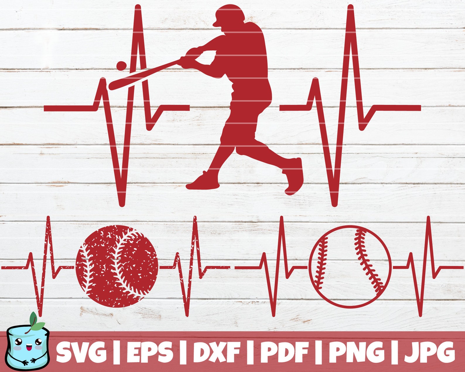 Sports Heartbeat SVG Bundle SVG Cut Files Commercial Use Etsy