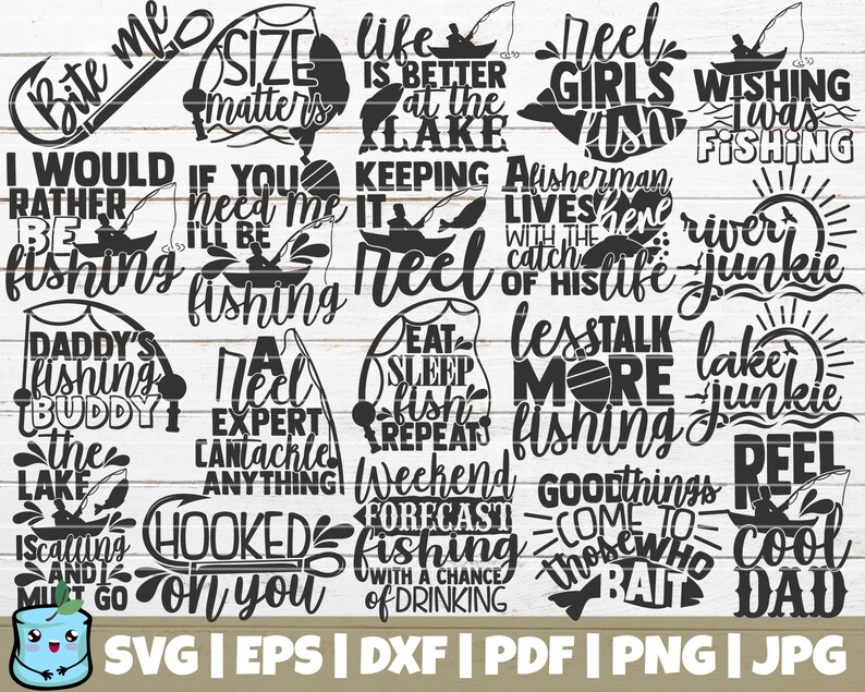Download Fishing SVG Bundle Funny Fisherman SVG Cut Files | Etsy