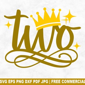 Prinzessin Nr. 2 SVG-Schnittdatei, 2 Jahre altes Geburtstagskind SVG für Cricut Silhouette, Geburtstagskönigin druckbare PNG für Hemden, Tassen, Handwerk