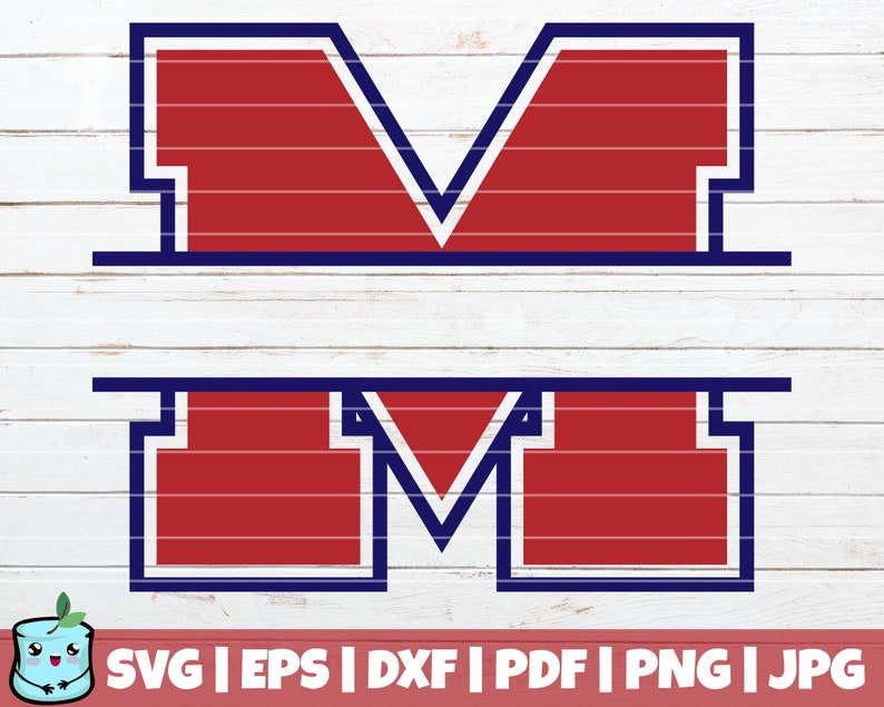 Download Split Sport Alphabet SVG Cut File Varsity split letters | Etsy