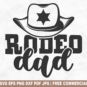 Rodéo papa SVG coupe fichier, rodéo country cow-girl SVG pour Cricut Silhouette, PNG imprimable du sud-ouest pour chemises tasses artisanat