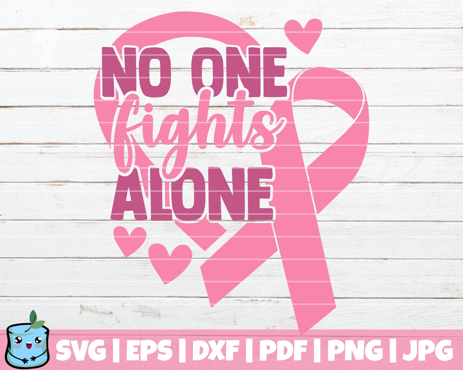 No One Fights Alone SVG Cut File commercial use instant | Etsy