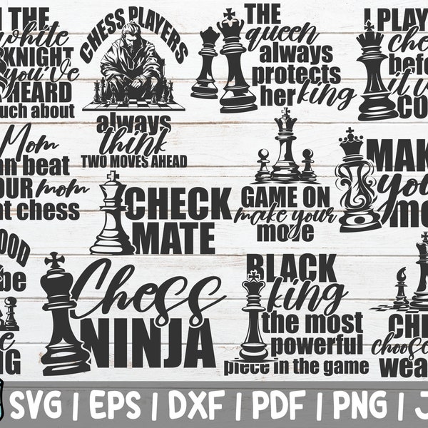 Chess SVG Bundle | Checkmate SVG Cut File | Funny Chess SVG | instant download | commercial use | Chess Player