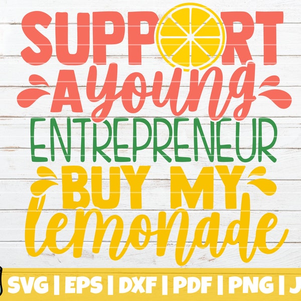 Support A Young Entrepreneur Buy Me Lemonade SVG Cut File | commercial use | instant download | printable vector clip art | Lemonade SVG