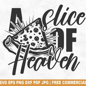 A Slice Of Heaven SVG Cut File, Funny Pizza Lover Apron SVG for Cricut Silhouette, Pizza Food Truck Printable PNG for Shirts Mugs Crafts