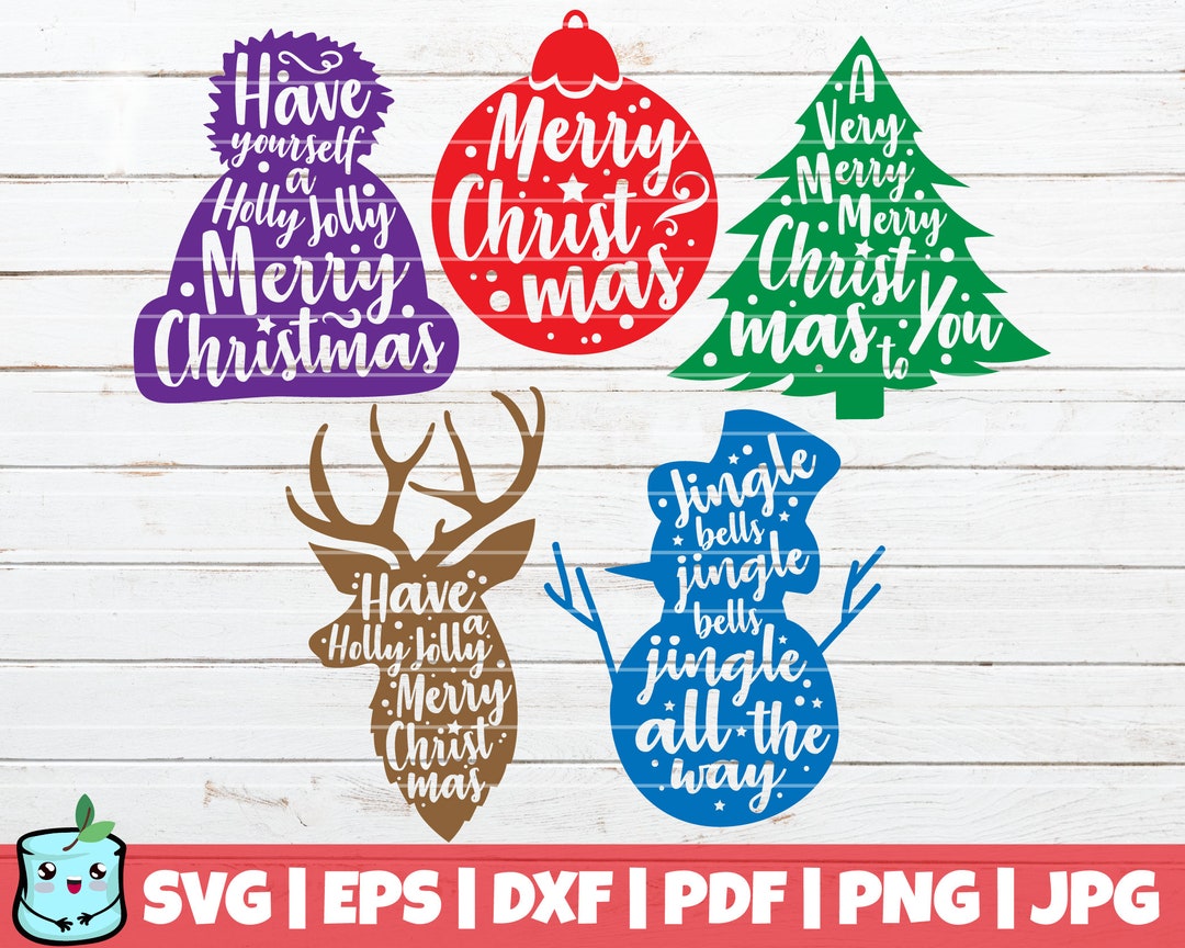 Christmas Bundle SVG Cut Files Instant Download Commercial Use Vector ...