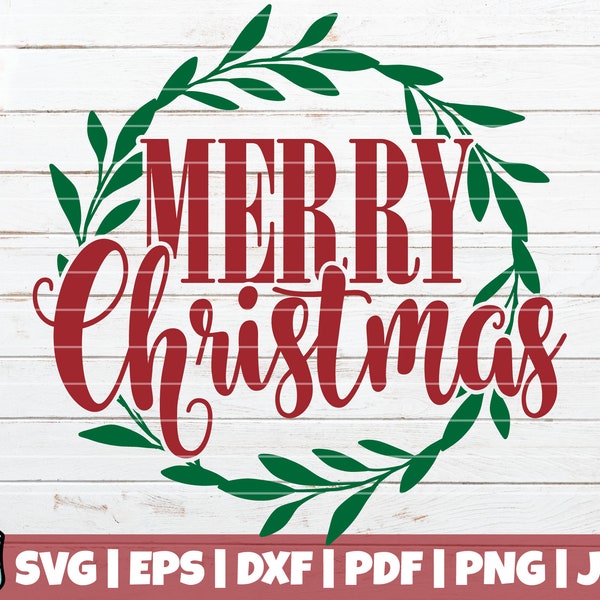 Merry Christmas SVG Cut File | instant download | commercial use | Merry Christmas SVG | Christmas Decoration | Holiday Diy Decoration