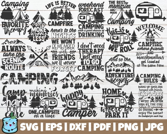 Download Camping Svg Bundle Camp Life Svg Cut Files Commercial Use Etsy