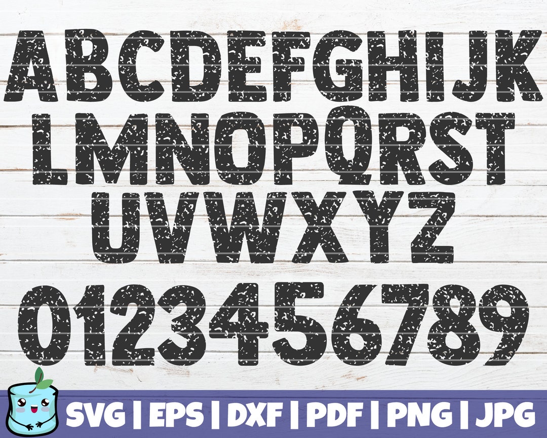 Stunned Lettering Svg Distressed Font SVG Cut File Commercial Use Instant Download Printable ...
