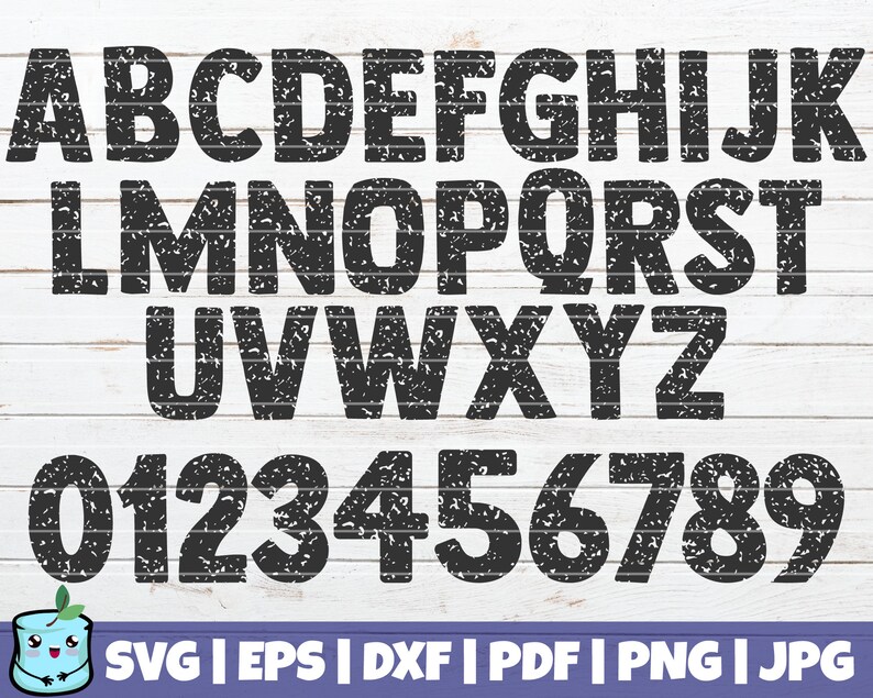 Distressed Font SVG Cut File Commercial Use Instant | Etsy