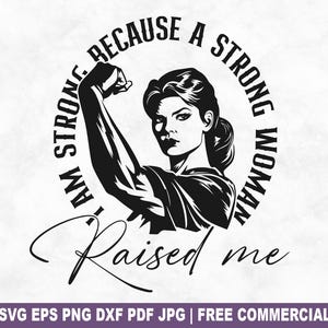 Ich bin stark SVG-Schnitt-Datei, Sassy starke, unabhängige Frau SVG für Cricut Silhouette, Druckbare PNG für Shirts Tassen Handwerk
