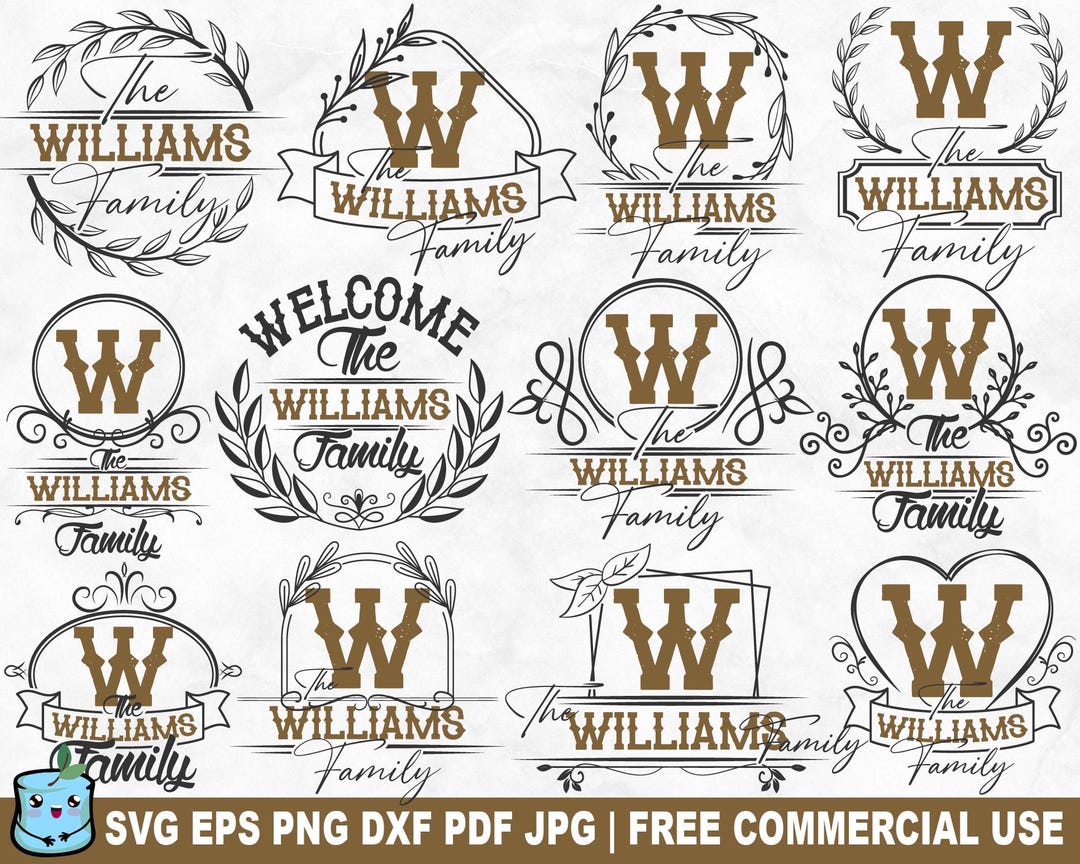 Family Monograms SVG Bundle | SVG Cut File | Welcome Sign SVG | Instant ...