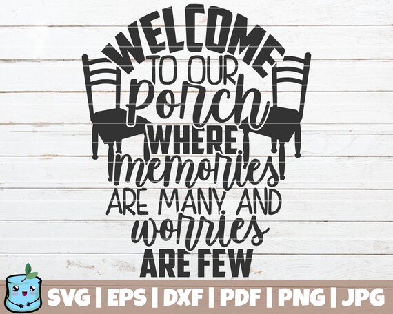 Paper Craft Supplies & Tools Porch Sign SVG Cut Files commercial use ...