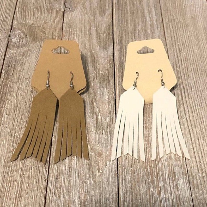 Download 24 Long Fringe Earrings SVG Cut File fringe earring ...