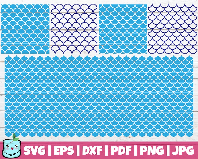 Download Seamless Mermaid Patterns SVG cut files Mermaid Scale | Etsy