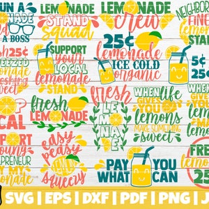 Lemonade SVG Bundle | Lemonade Cart SVG Cut Files | commercial use | instant download | printable vector clip art | Lemonade For Sell