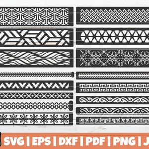 Leather Bracelets SVG Bundle | SVG Cut Files | commercial use | instant download | vector clip art | laser cut jewelry template