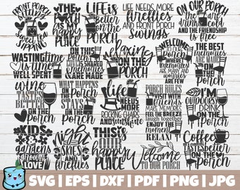 Porch SVG Bundle | Porch Sign SVG Cut Files | commercial use | instant download | printable vector clip art | Porch Decoration SVG
