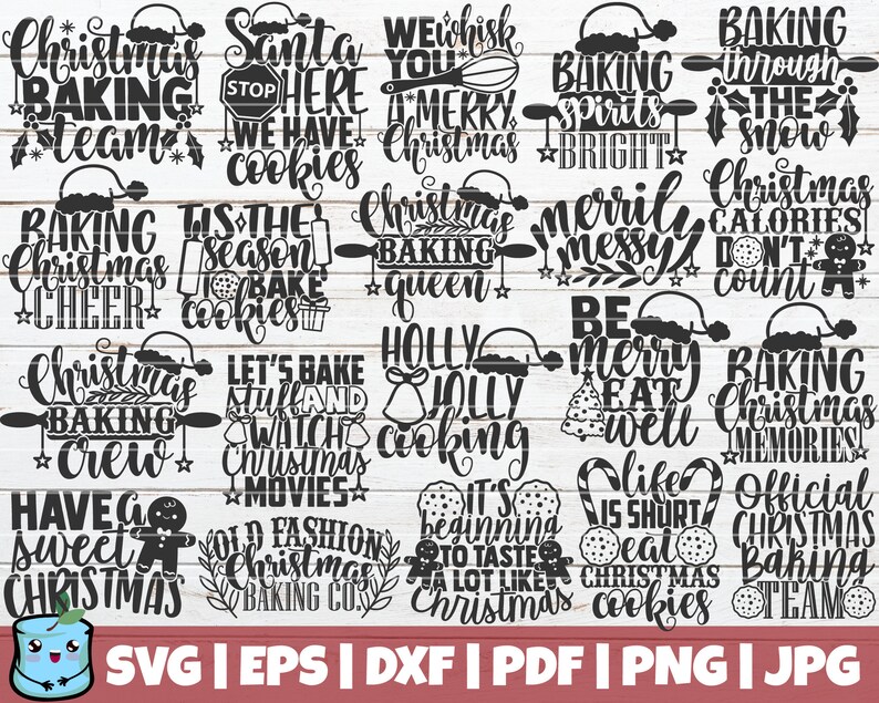 Download Christmas Baking SVG Bundle Pot Holder Bundle SVG Cut | Etsy