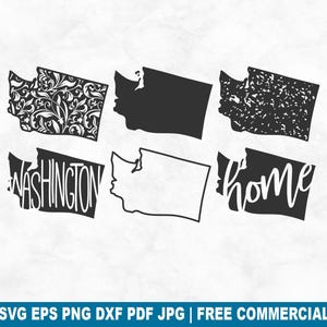 Fichier de coupe SVG État de Washington, Washington contour maison en détresse SVG pour Silhouette Cricut, américain imprimable PNG pour créations de chemises, tasses