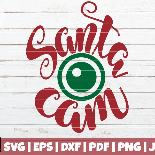 Santa Cam SVG Cut File | instant download | commercial use | Merry Christmas SVG | Christmas Decoration | Holiday Diy Decoration