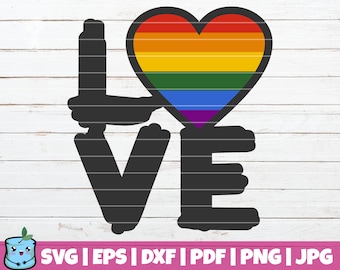 Pride Svg All for Love Love for All Rainbow Heart Cut - Etsy