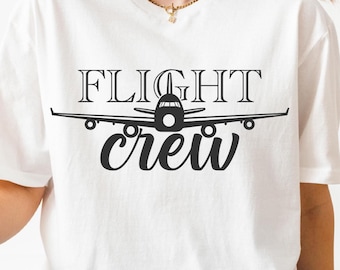 Flight Crew PNG SVG Cut File, Aviation Pilot Cabin Crew Svg for Cricut Silhouette, Flying Airplane Printable Png for Shirts Mugs Crafts