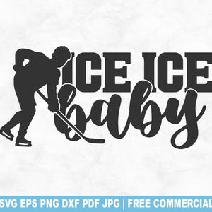 Eis Eis Baby SVG Schnittdatei, Eishockey Spieler Spiel SVG für Cricut Silhouette, Cheerleader druckbare PNG für Shirts Tassen Kunsthandwerk